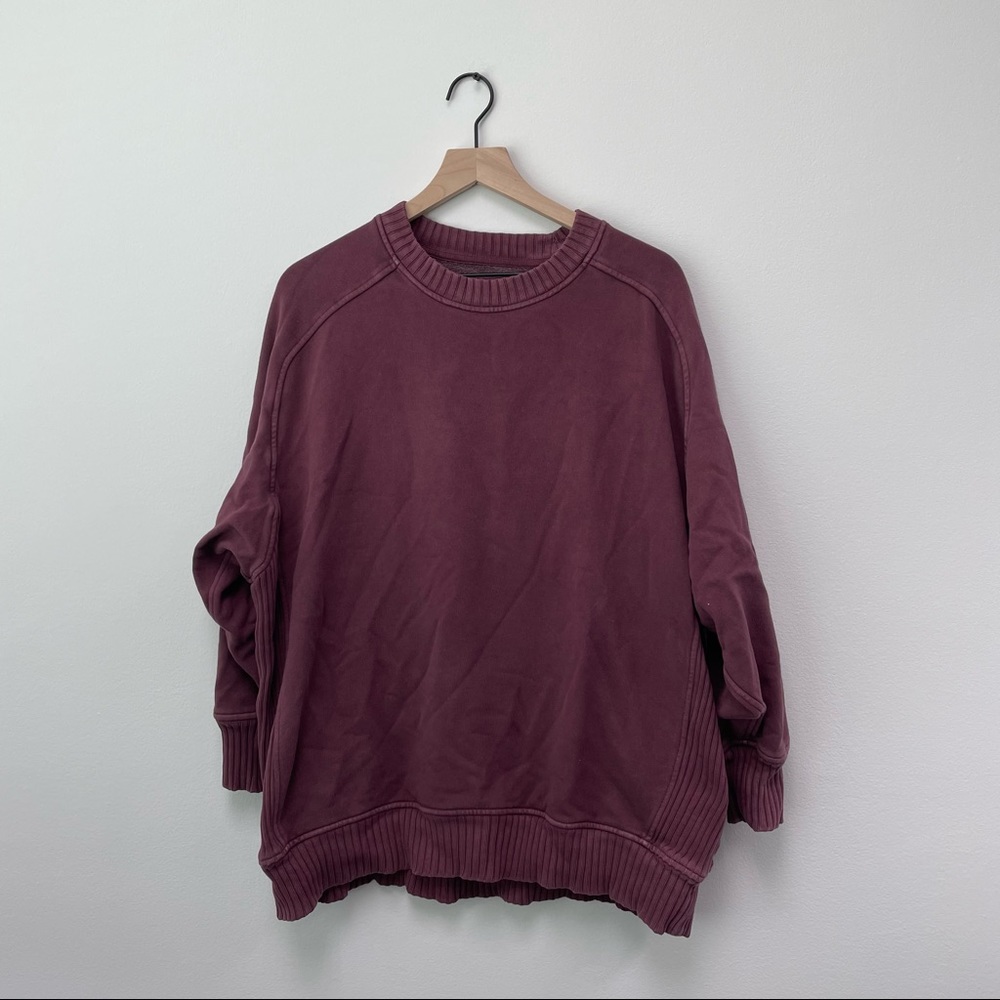 Aerie Ribbed Crew Neck Sweatshirt